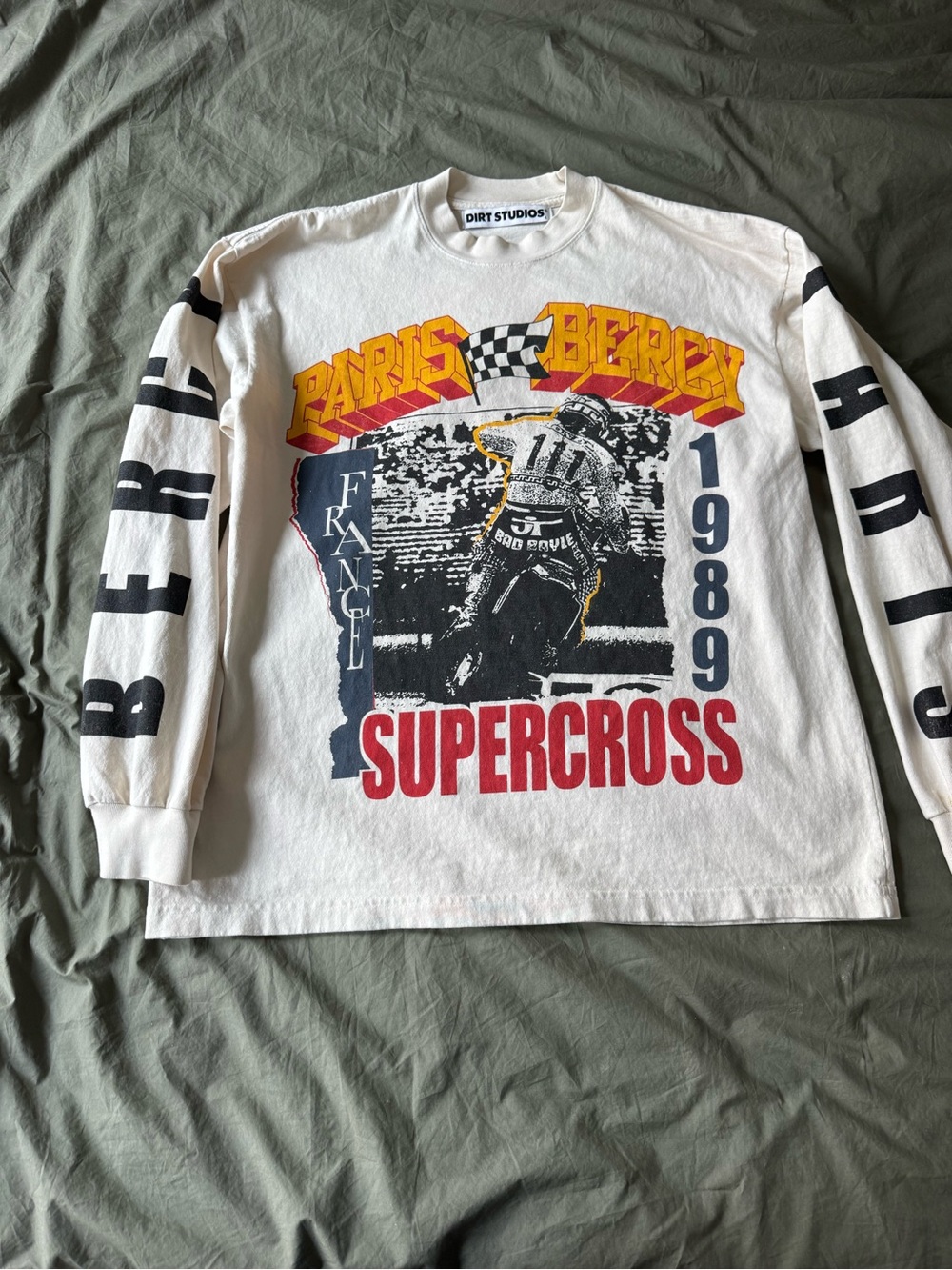 White 'Paris-Bercy Supercross 1989' Graphic Shirt